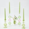 Mrs. Alice Candlescapes|Pink & Green Camille Candle Set (Green Candles)