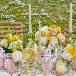 Mrs. Alice Candlescapes|Pink & Green Camille Candle Set (Green Candles)