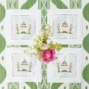 Mrs. Alice Napkins|Pink & Green Pagoda Cocktail Napkins (Set Of 4)