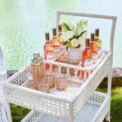 Mrs. Alice Napkins|Pink & Green Pagoda Cocktail Napkins (Set Of 4)