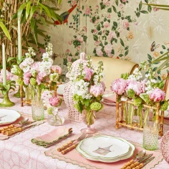 Mrs. Alice Starter Plates|Pink & Green Pagoda Starter Plate (Set Of 4)