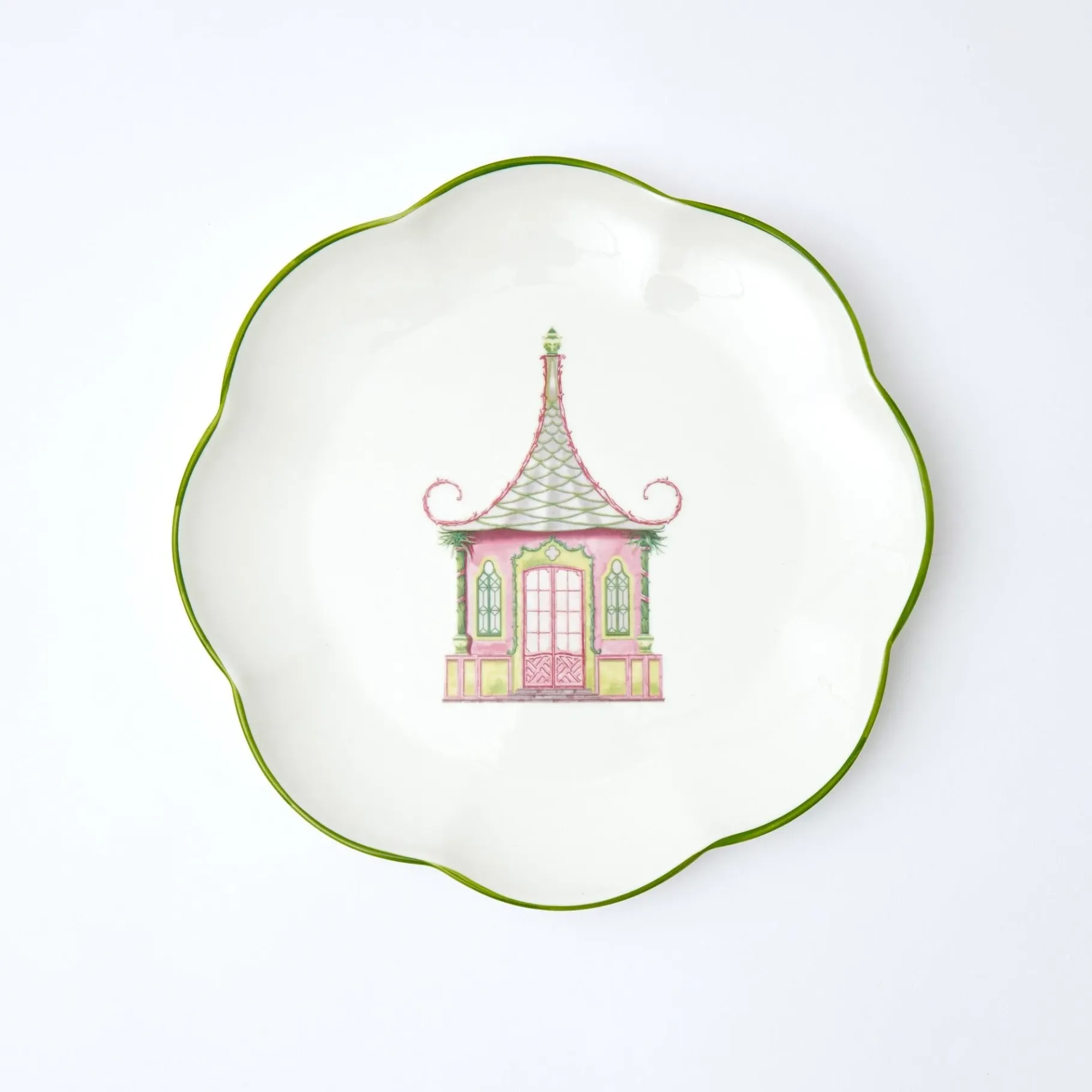 Mrs. Alice Starter Plates|Pink & Green Pagoda Starter Plate