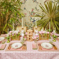 Mrs. Alice Starter Plates|Pink & Green Pagoda Starter Plate