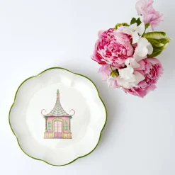 Mrs. Alice Starter Plates|Pink & Green Pagoda Starter Plate