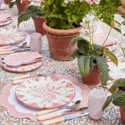 Mrs. Alice Placemats|Pink Applique Placemats (Set Of 4)