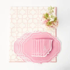 Mrs. Alice Table Linen Sets|Pink Bamboo & Amelie Linen Set