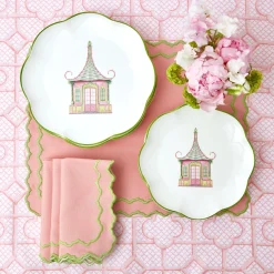 Mrs. Alice Tablecloths|Pink Bamboo Trellis Tablecloth