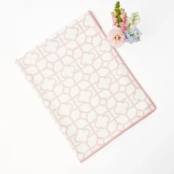 Mrs. Alice Table Linen Sets|Pink Bamboo, Water Hyacinth & Pink Fringe Linen Set