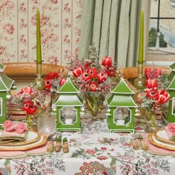 Mrs. Alice Tablecloths|Pink Birdsong Tablecloth