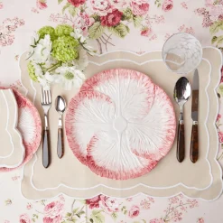 Mrs. Alice Lettuce Crockery|Pink Capri Lettuce Dinner Plate