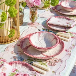 Mrs. Alice Lettuce Crockery|Pink Capri Lettuce Dinner Plate