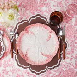 Mrs. Alice Lettuce Crockery|Pink Capri Lettuce Dinner Plate