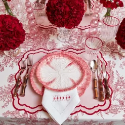 Mrs. Alice Lettuce Crockery|Pink Capri Lettuce Dinner Plate