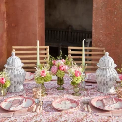 Mrs. Alice Crockery Sets|Pink Capri Lettuce Starter Plate (Set Of 4)