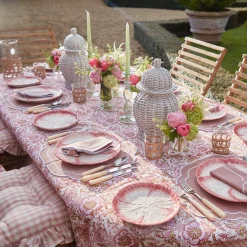 Mrs. Alice Crockery Sets|Pink Capri Lettuce Starter Plate (Set Of 4)