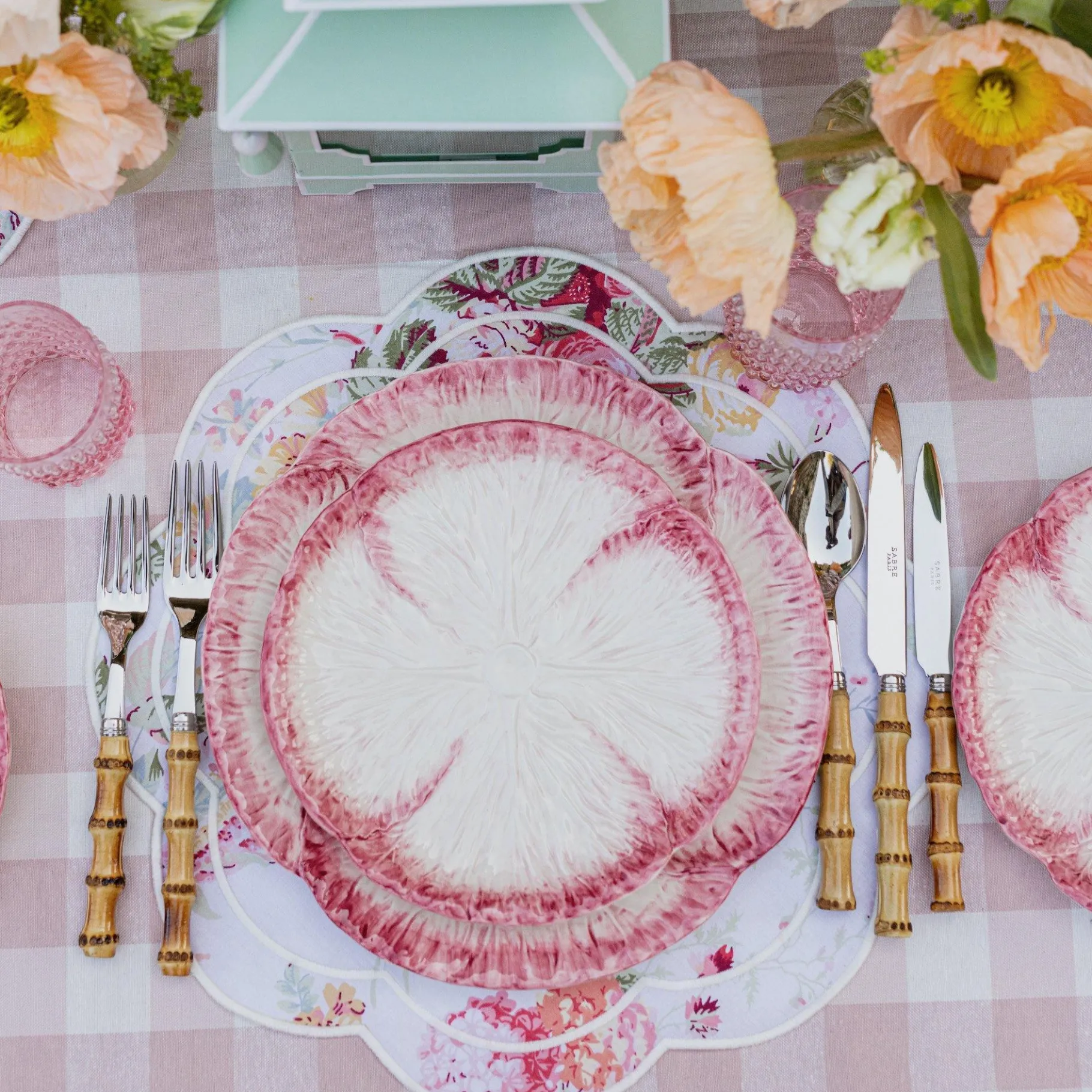 Mrs. Alice Starter Plates|Pink Capri Lettuce Starter Plate (Set Of 4)