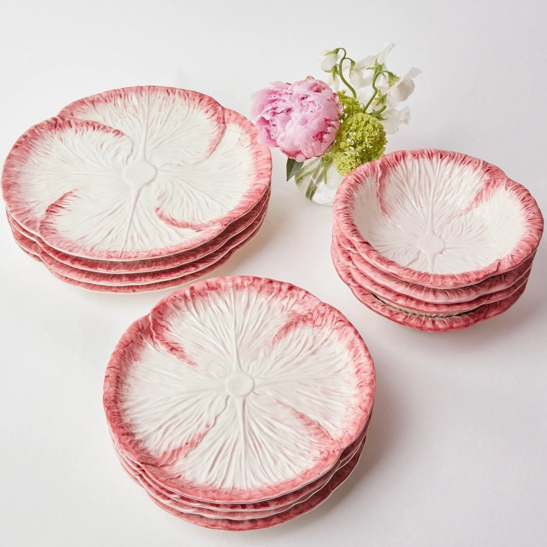 Mrs. Alice Starter Plates|Pink Capri Lettuce Starter Plate (Set Of 4)