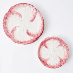 Mrs. Alice Lettuce Crockery|Pink Capri Lettuce Starter Plate