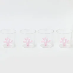 Mrs. Alice Glasses|Pink Coral Glasses (Set Of 4)