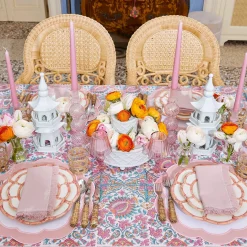 Mrs. Alice Napkins|Pink Fringe Napkins (Set Of 4)