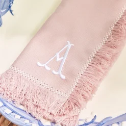 Mrs. Alice Napkins|Pink Fringe Napkins (Set Of 4)