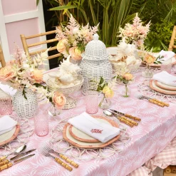 Mrs. Alice Starter Plates|Pink Geometric Bamboo Starter Plate