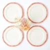 Mrs. Alice Crockery Sets|Pink Geometric Bamboo Starter Plate (Set Of 4)