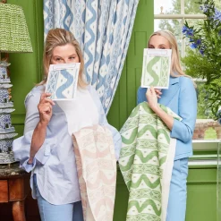 Mrs. Alice Serena Fresson Fabrics|Pink Ikat Stripe Fabric