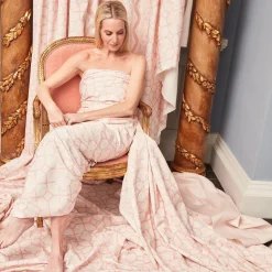 Mrs. Alice Serena Fresson Fabrics|Pink Lotus Flower Fabric