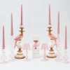 Mrs. Alice Candle Holders|Pink Parrot Candlescape