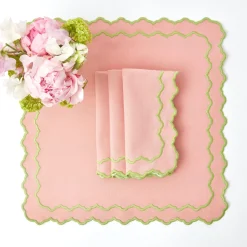 Mrs. Alice Napkins|Pink Penelope Napkins (Set Of 4)