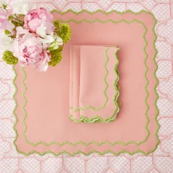 Mrs. Alice Napkins|Pink Penelope Napkins (Set Of 4)
