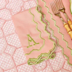 Mrs. Alice Napkins|Pink Penelope Napkins (Set Of 4)