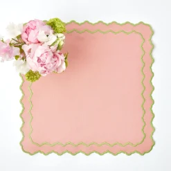 Mrs. Alice Napkins|Pink Penelope Napkins (Set Of 4)