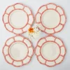 Mrs. Alice Crockery Sets|Pink Petal Bamboo Dinner Plates (Set Of 4)