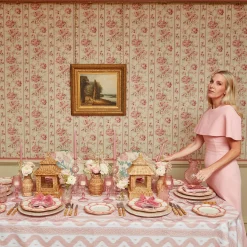 Mrs. Alice Bamboo Crockery|Pink Petal Bamboo Starter Plates (Set Of 4)