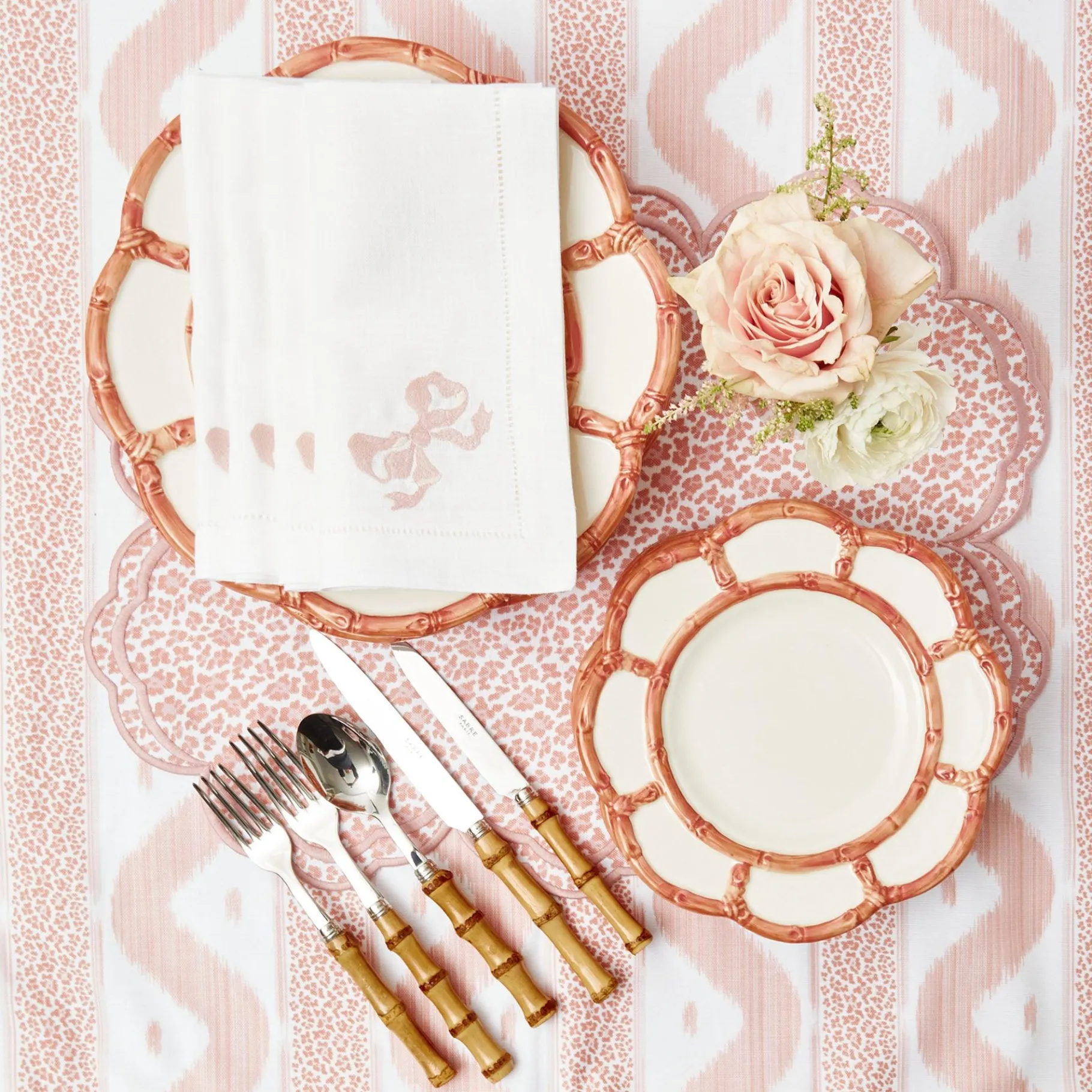 Mrs. Alice Crockery Sets|Pink Petal Bamboo Starter Plates (Set Of 4)