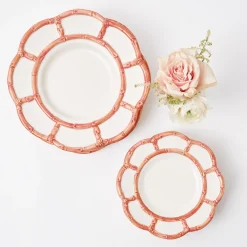 Mrs. Alice Crockery Sets|Pink Petal Bamboo Starter Plates (Set Of 4)
