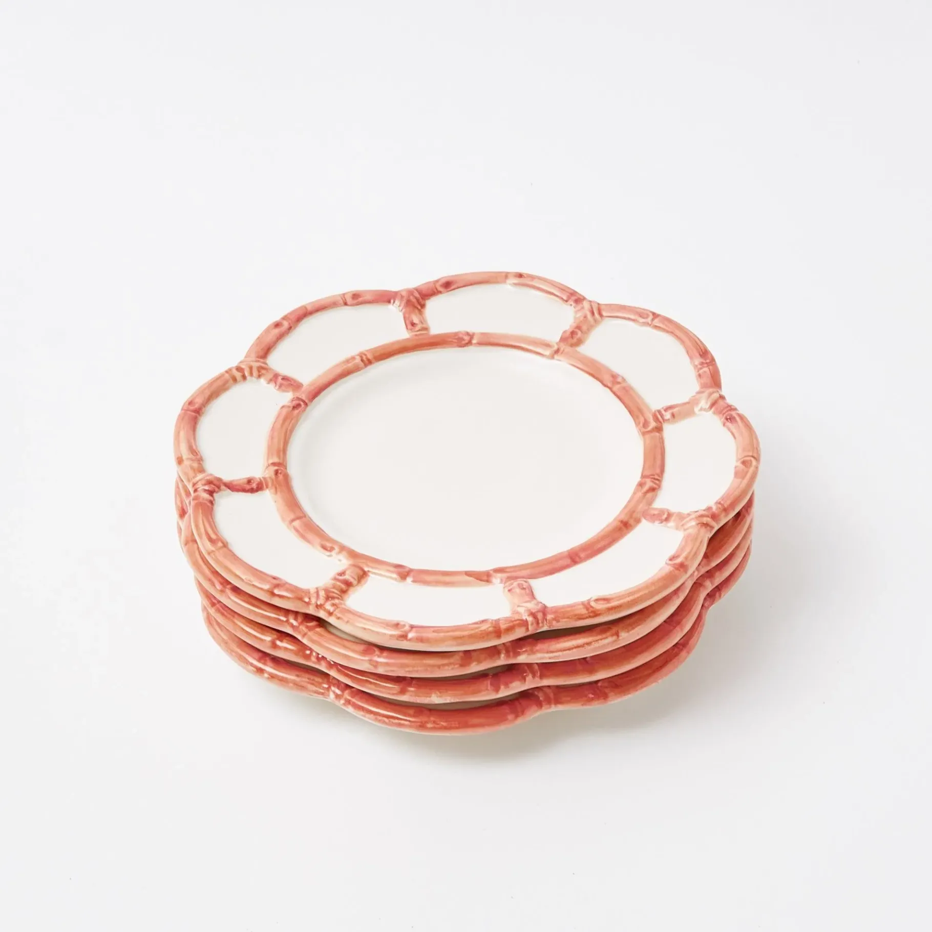 Mrs. Alice Crockery Sets|Pink Petal Bamboo Starter Plates (Set Of 4)