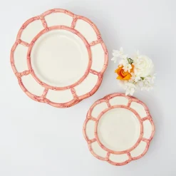 Mrs. Alice Bamboo Crockery|Pink Petal Bamboo Starter Plate