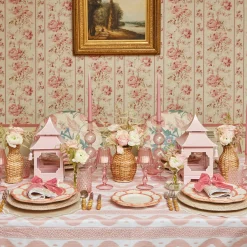 Mrs. Alice Bamboo Crockery|Pink Petal Bamboo Starter Plate