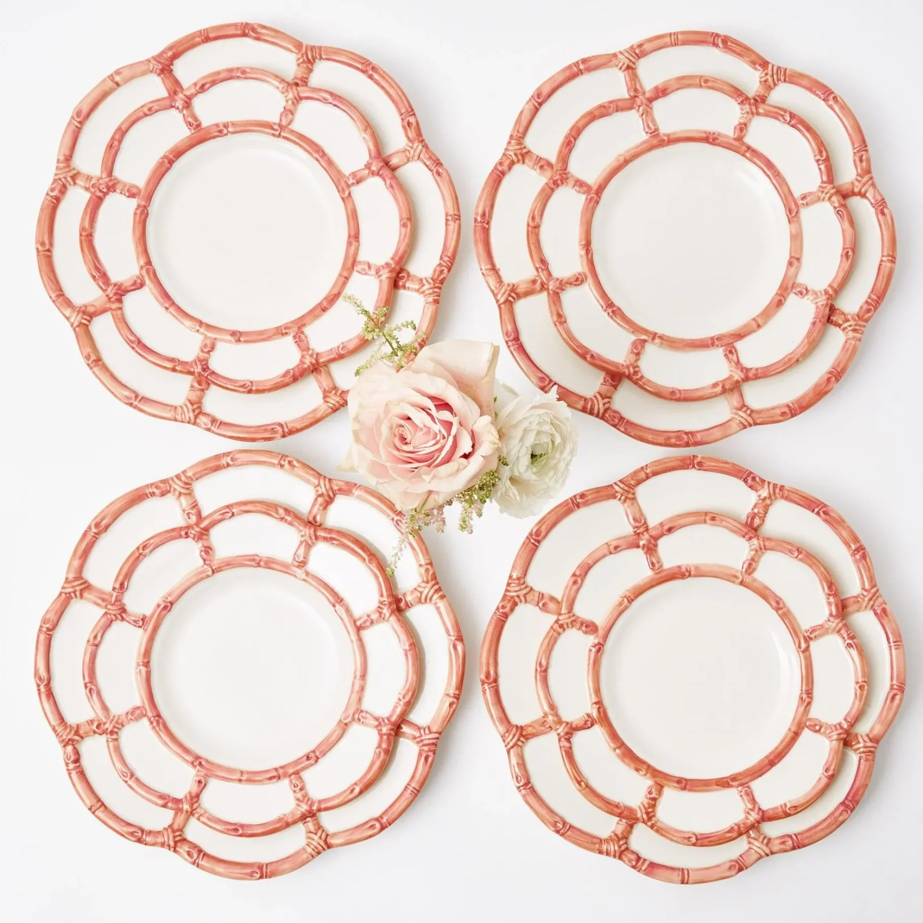 Mrs. Alice Starter Plates|Pink Petal Bamboo Starter Plate