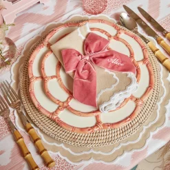 Mrs. Alice Starter Plates|Pink Petal Bamboo Starter Plate