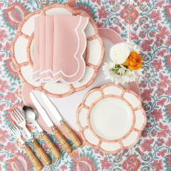Mrs. Alice Starter Plates|Pink Petal Bamboo Starter Plate
