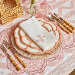 Mrs. Alice Starter Plates|Pink Petal Bamboo Starter Plate