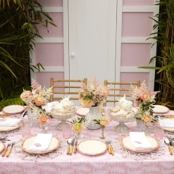 Mrs. Alice Tablecloths|Pink Trailing Ferns Tablecloth