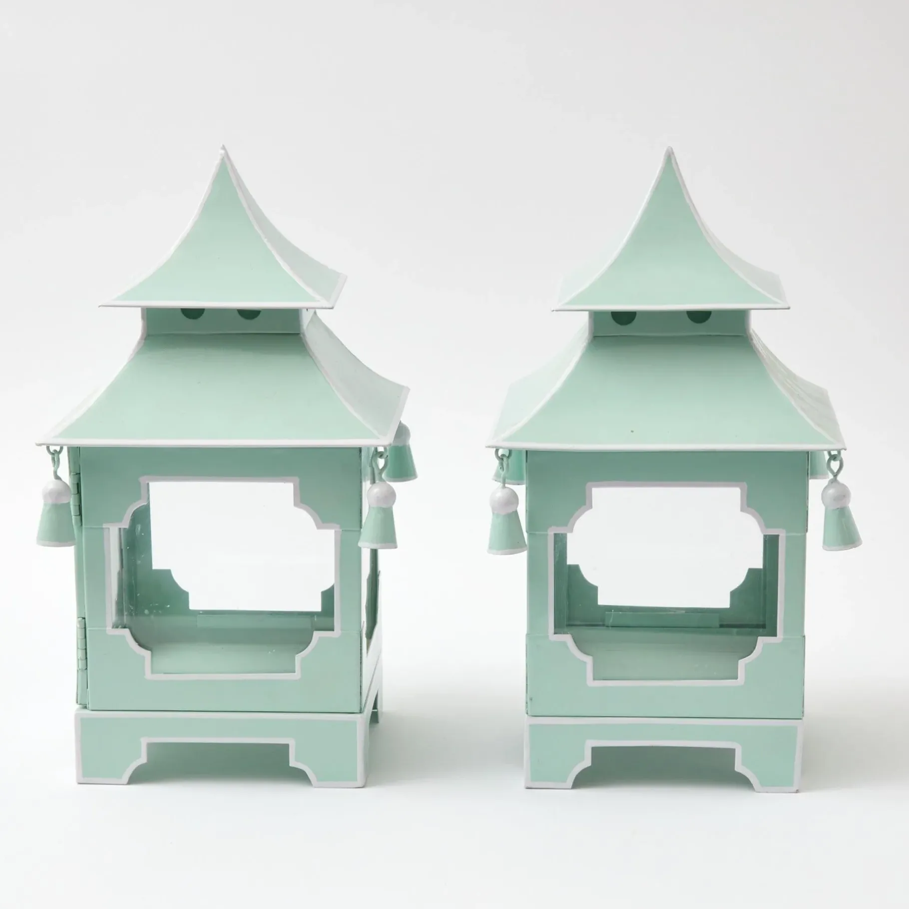 Mrs. Alice Candle Holders|Pistachio Green Pagoda Lantern