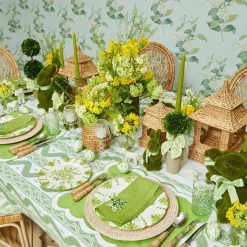 Mrs. Alice Decoration Sets|Potted Boxwood With Green Bow Decoration Set