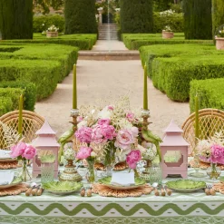 Mrs. Alice Candle Holders|Powder Pink Pagoda Lantern