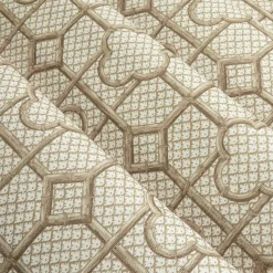 Mrs. Alice Serena Fresson Fabrics|Putty Bamboo Trellis Fabric